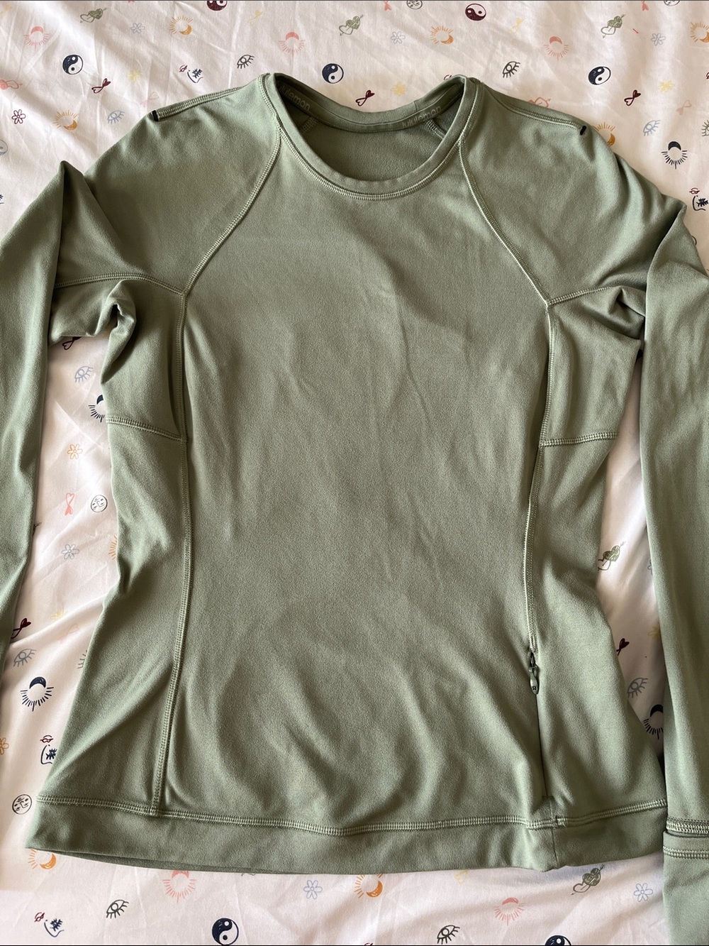 lululemon athletica Sage Green Crewneck Athletic Top